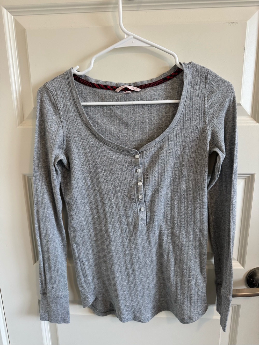 Victoria’s Secret Shimmery Long Sleeve Grey Top